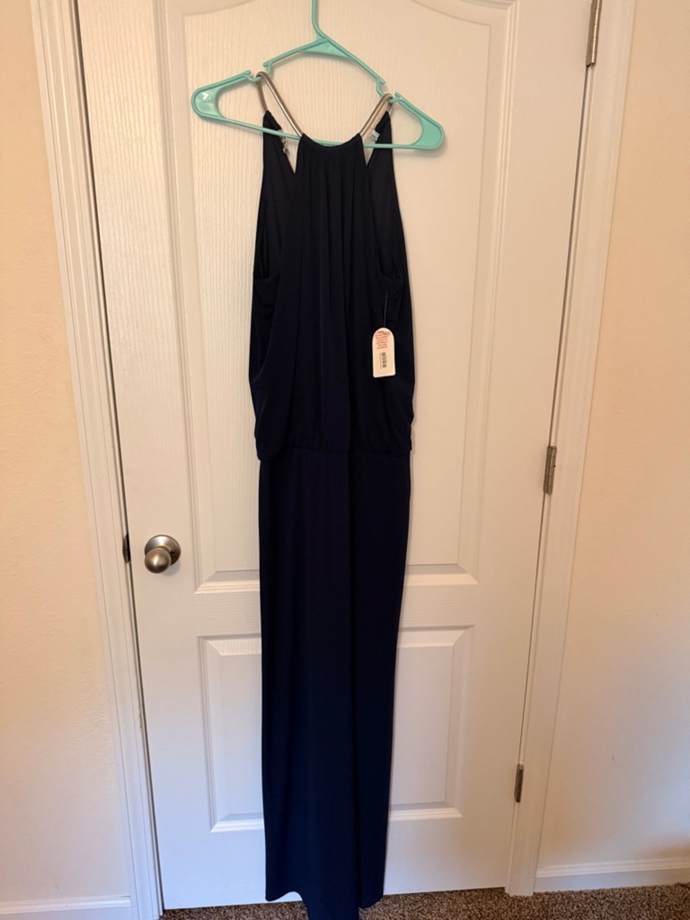 Jessica Simpson Navy Halter Maxi dress